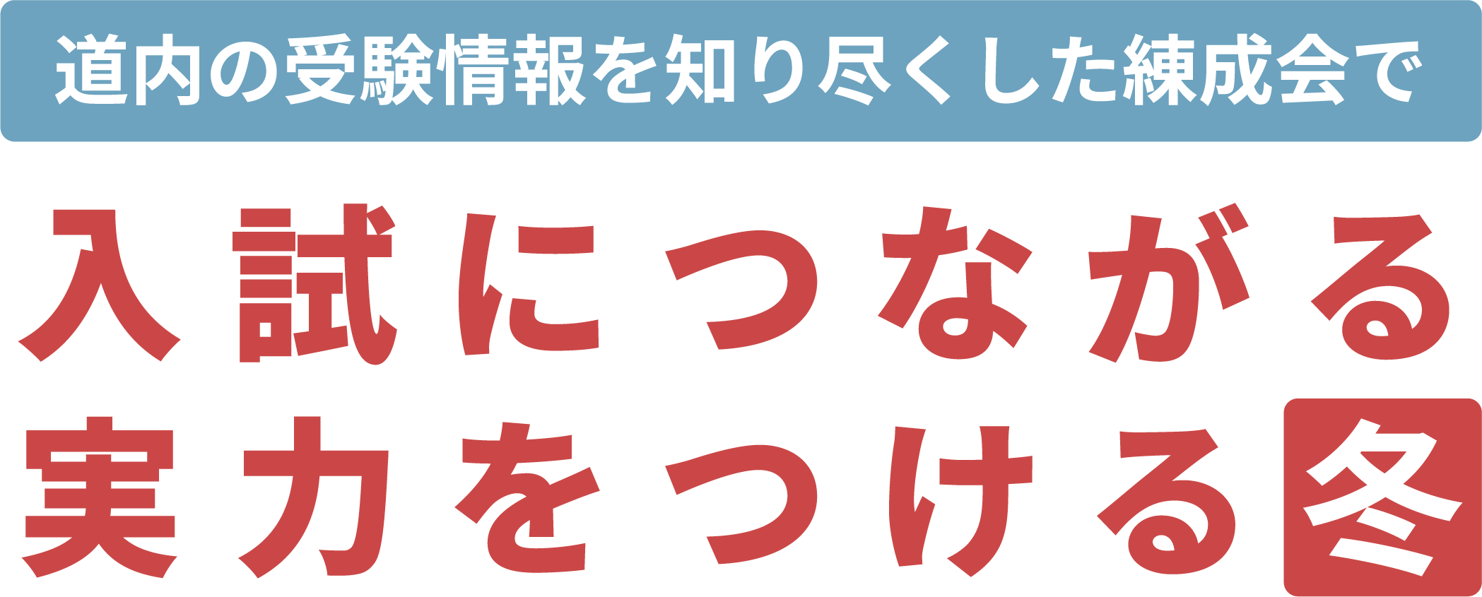 道内の入試を知り尽くした練成会で入試につながる実力をつける冬