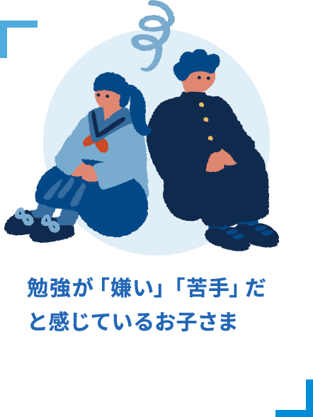 勉強が「嫌い」「苦手」だと感じているお子さま
