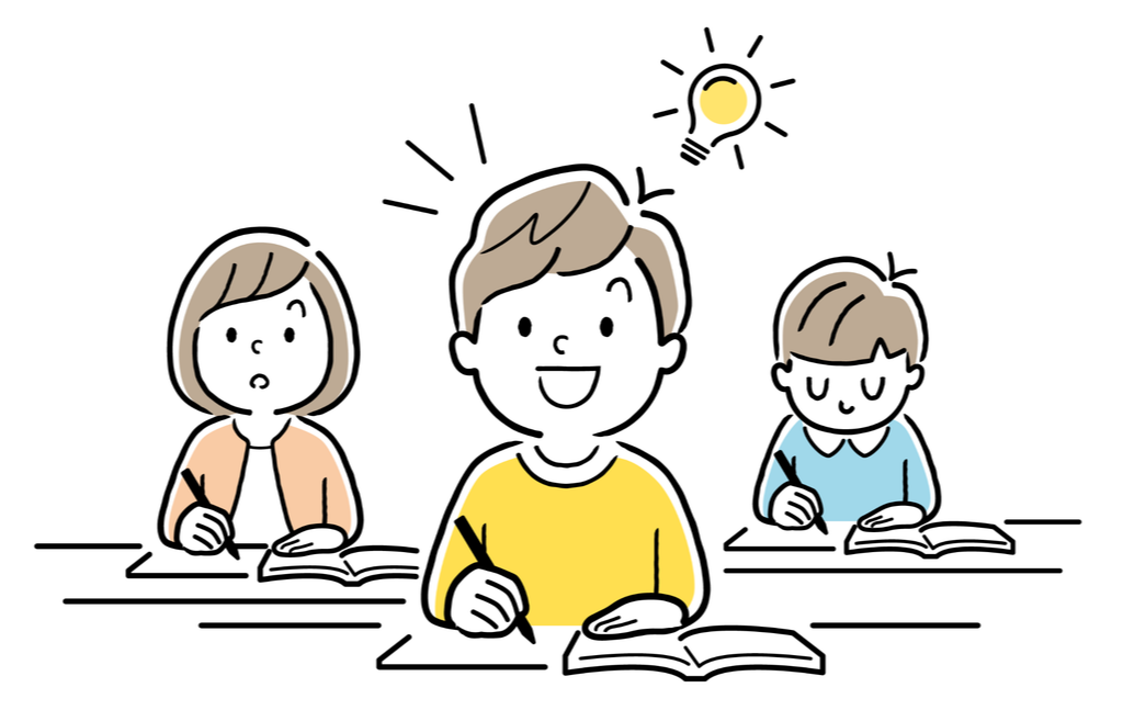 勉強中の子ども