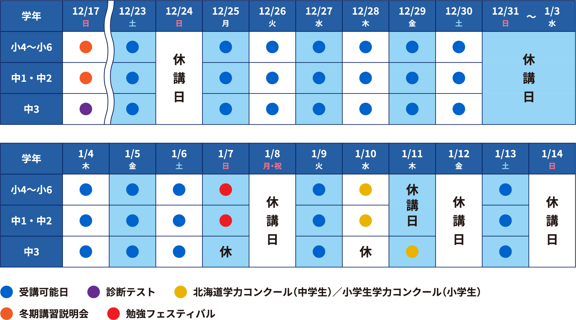日程表